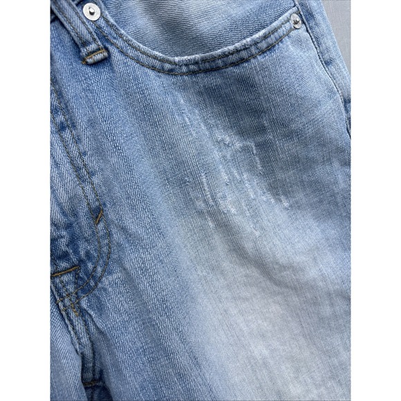 American Eagle Jeans Mens 30x32 Blue Denim Original Straight Grunge‎ Distressed - Picture 4 of 10